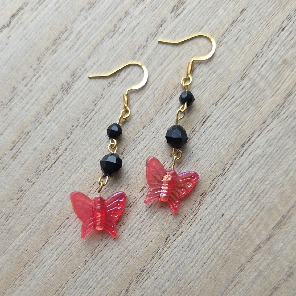 Handmade Butterfly Dangle Earrings